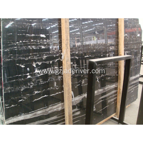 Black Natural Marble Slab for Wall and Floor